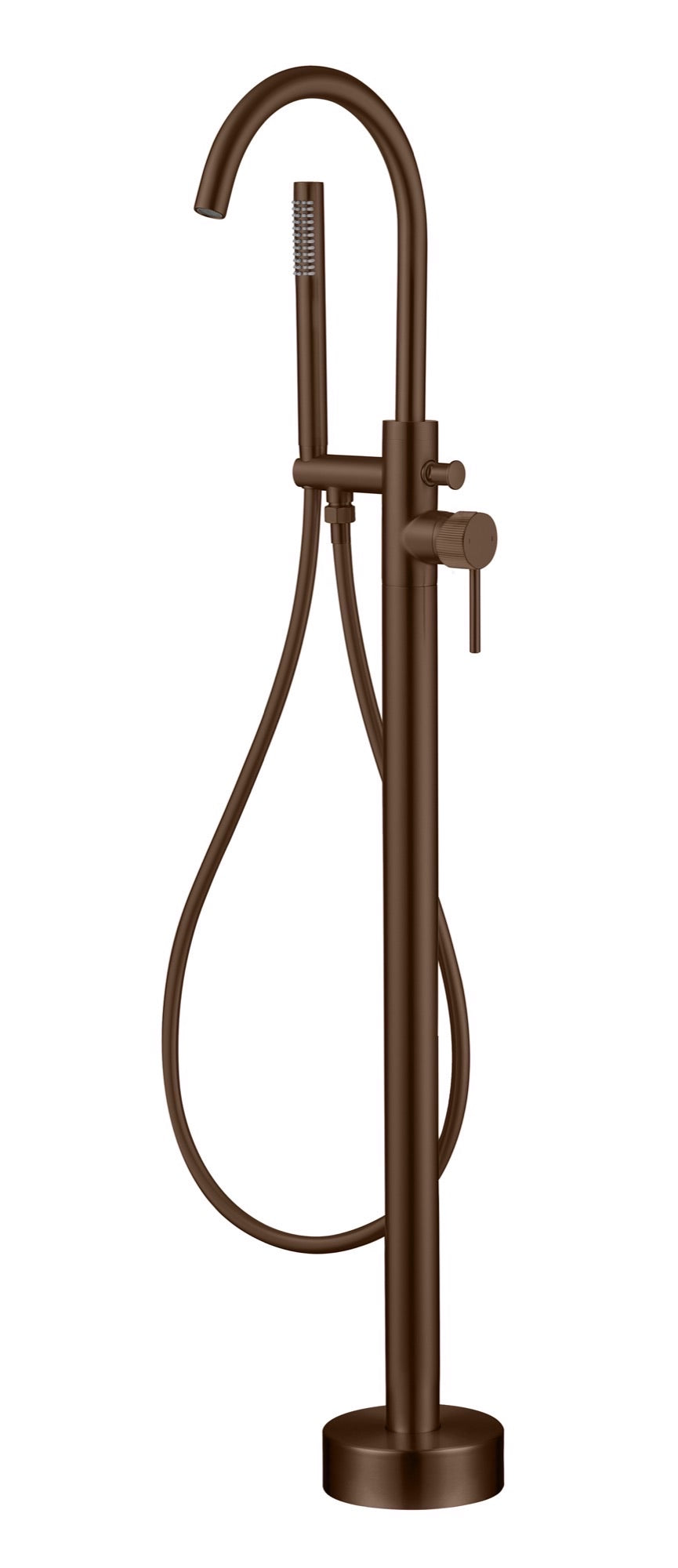 Alderley fluted freestanding bath shower mixer - brushed bronze (BT7107)